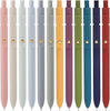Ddaowanx Gel Pens, 12 Pcs 0.5mm Quick Dry Black Ink Pens Fine Point Smooth Writing Pens, Cute Office School Supplies Gifts for Women (12 Pcs Vintage+Morandi-Black Ink)