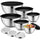 Mixing Bowls with Airtight Lids Set, 26PCS Stainless Steel Khaki Bowls with Grater Attachments, Non-Slip Bottoms & Kitchen Gadgets Set, Size 7, 4, 2.5, 2.0,1.5, 1QT, Great for Mixing & Serving