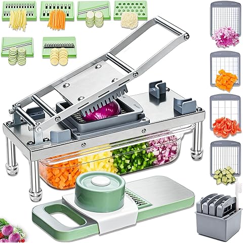 Fullstar The Original Pro Chopper - Vegetable Chopper and Spiralizer, Food Chopper with Container, Fruit Slicer, Kitchen Gadgets & Gifts, Home Essentials (4 in 1, White)