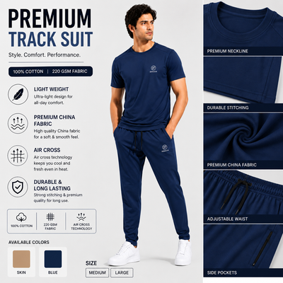 Premium Men's Track Suit – Lightweight & Comfortable | Alvix Mart