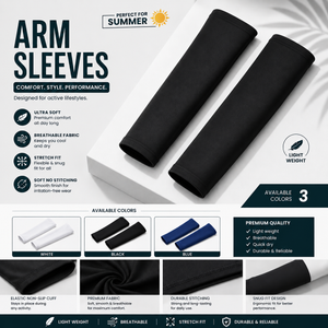 Premium UV Protection Arm Sleeves – Lightweight & Breathable | Alvix Mart
