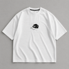White Drop Shoulder Ribbed T-Shirt for Men – Oversized Streetwear Tee | Alvix Mart