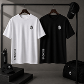 Premium Pack of 2 Micro T-Shirts – Black & White | Alvix Mart